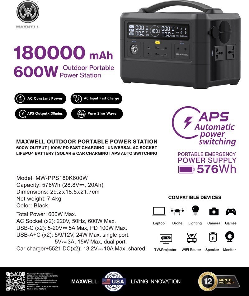 پاور استیشن 600وات